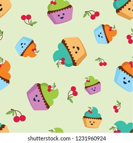 Happy Cupcakes pattern 