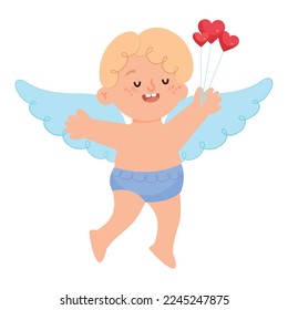 diseño aislado de icono cupido feliz