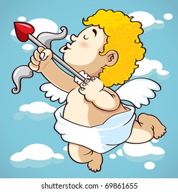 happy cupid, suitable for valentine's day