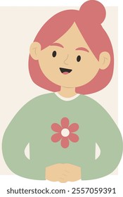 Happy Curious People Illustration on White Background. Peeping and Looking. Flat Vector Character