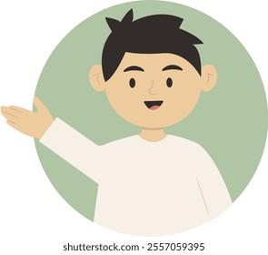 Happy Curious People Illustration on White Background. Peeping and Looking. Flat Vector Character