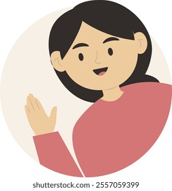 Happy Curious People Illustration on White Background. Peeping and Looking. Flat Vector Character