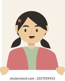 Happy Curious People Illustration on White Background. Peeping and Looking. Flat Vector Character