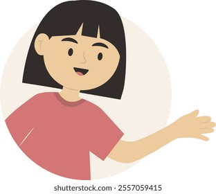 Happy Curious People Illustration on White Background. Peeping and Looking. Flat Vector Character