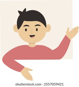 Happy Curious People Illustration on White Background. Peeping and Looking. Flat Vector Character