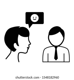 Happy Customer concept, Favorite Client Design, Sale Closing techniques Vector Icon design