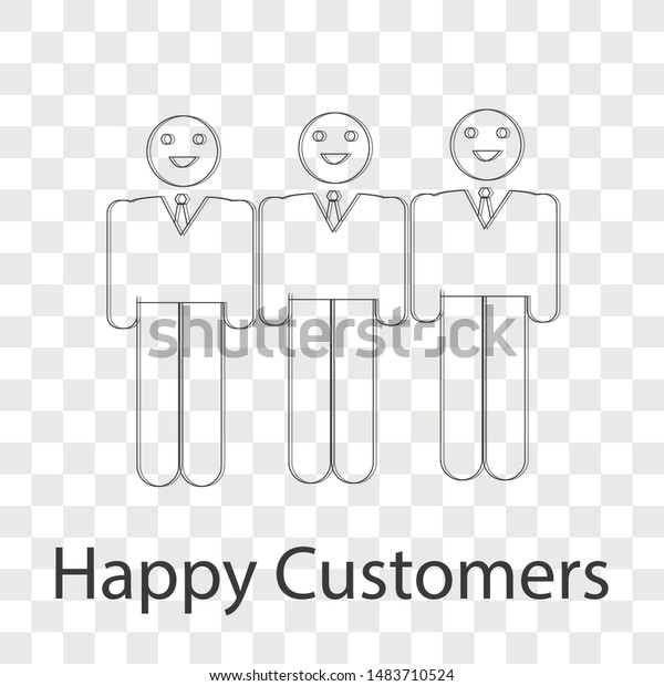 happy customer icon on transparency background stock vector royalty free 1483710524 shutterstock