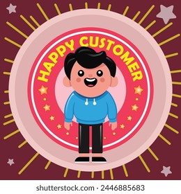 Happy customer Symbol Vector Illustration