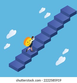 Happy customers bring profit isometric 3d vector illustration concept for banner, website, illustration, landing page, flyer, etc.