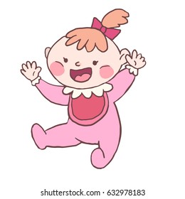 Happy and cute baby design. Vector illustration 