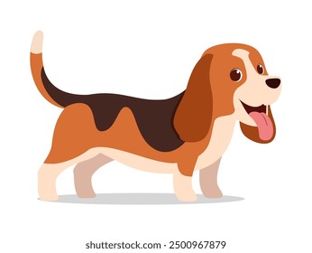 happy cute basset hound dog with good quality and design