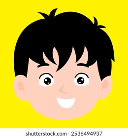 happy cute boys expression element stock