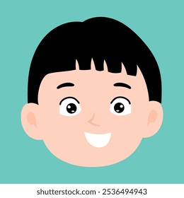 happy cute boys expression element stock