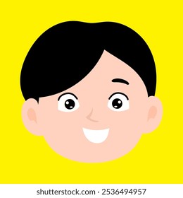 happy cute boys expression element stock