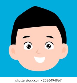 happy cute boys expression element stock