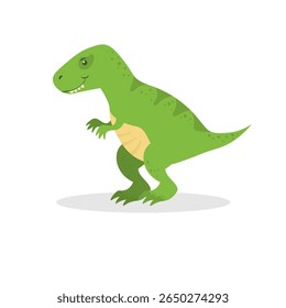 Happy cute cartoon baby dinosaur vector illustration colorful prehistoric dino character childish background design isolated children animal fantasy birthday graphic stegosaurus triceratops brontosaur