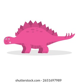 Desenho animado bonito feliz bebê dinossauro vetor ilustração colorido pré-histórico personagem dino plano infantil design crianças isoladas animal fantasia aniversário gráfico stegosaurus triceratops brontossauro