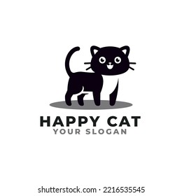 Happy cute cat logo. Cat Logo. Pet shop logo