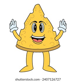 Happy Cute Cheese Cartoon illustration