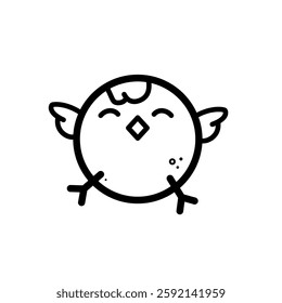  happy cute chick - vector illustration
