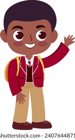 niños lindos y felices de vuelta a la escuela