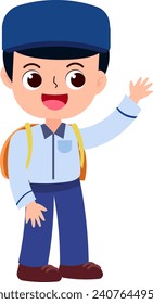 niños lindos y felices de vuelta a la escuela