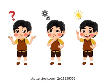 feliz crianças bonitas pesquisas ideia processo ilustração