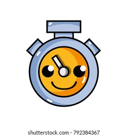 happy and cute chronometer object kawaii