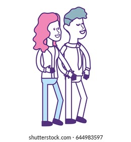 happy cute couple with elegant wear