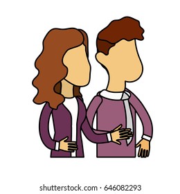 happy cute couple with elegant wear