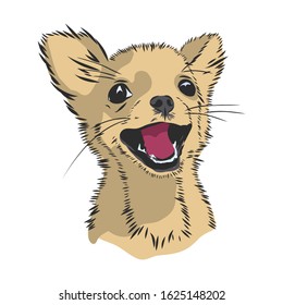 Happy cute dog vector illustration 