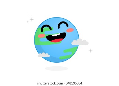 Happy cute earth