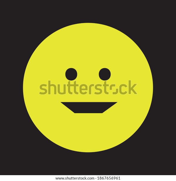 Happy Cute Emoji Yellow Face Vector Stock Vector Royalty Free Shutterstock