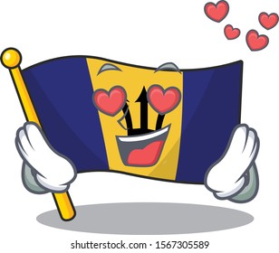 Happy cute flag barbados falling In love design