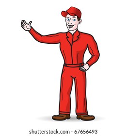 Happy cute foreman