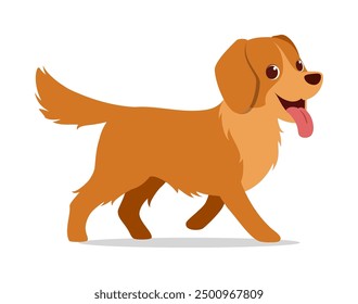 happy cute golden retriever dog with good quality and design