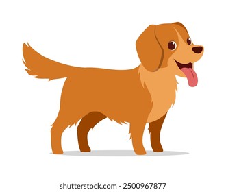 happy cute golden retriever dog with good quality and design