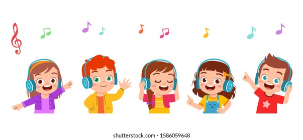 4,011 Listening To Music Kids Stock Vectors, Images & Vector Art |  Shutterstock