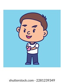 happy cute kid boy holding balloon