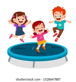 Jumping Kids Vector Art & Graphics