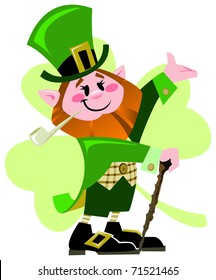 happy cute leprechaun