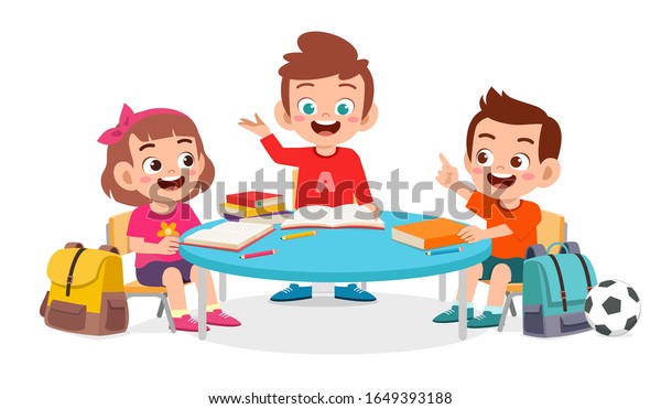 Happy Cute Little Kid Boy Girl Stock Vector (Royalty Free) 1649393188 ...