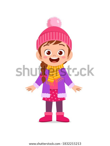 Happy Cute Little Kid Play Wear Stock Vector (royalty Free) 1832215213 