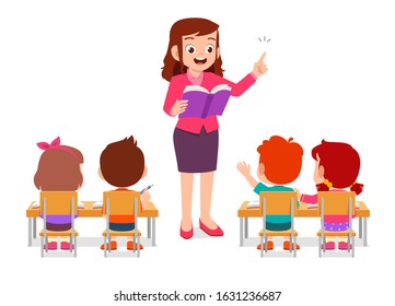 81,693 Teach Children Cartoon Stock Vectors, Images & Vector Art ...