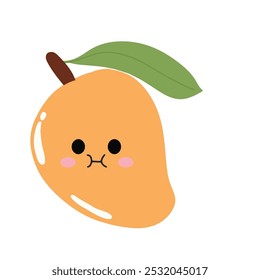 happy cute mangoes expression element stock