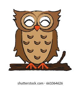 happy cute  owl icon image 