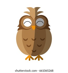 happy cute  owl icon image 