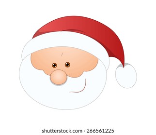 Happy Cute Santa Face