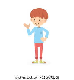 Happy and cute school kid. Concept for education and children day.