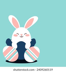 Happy cute sweet easter wallpaper pink background vector.